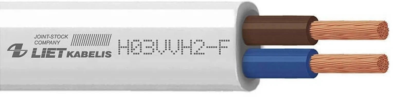 KAABEL H03VVH2-F 2X0,75 10M LAPIK