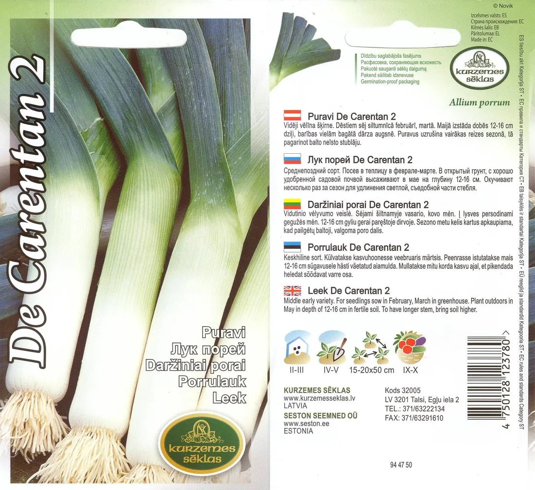 SEEMNED KURZEMES SEKLAS PORRULAUK DE CARENTAN 2 1G