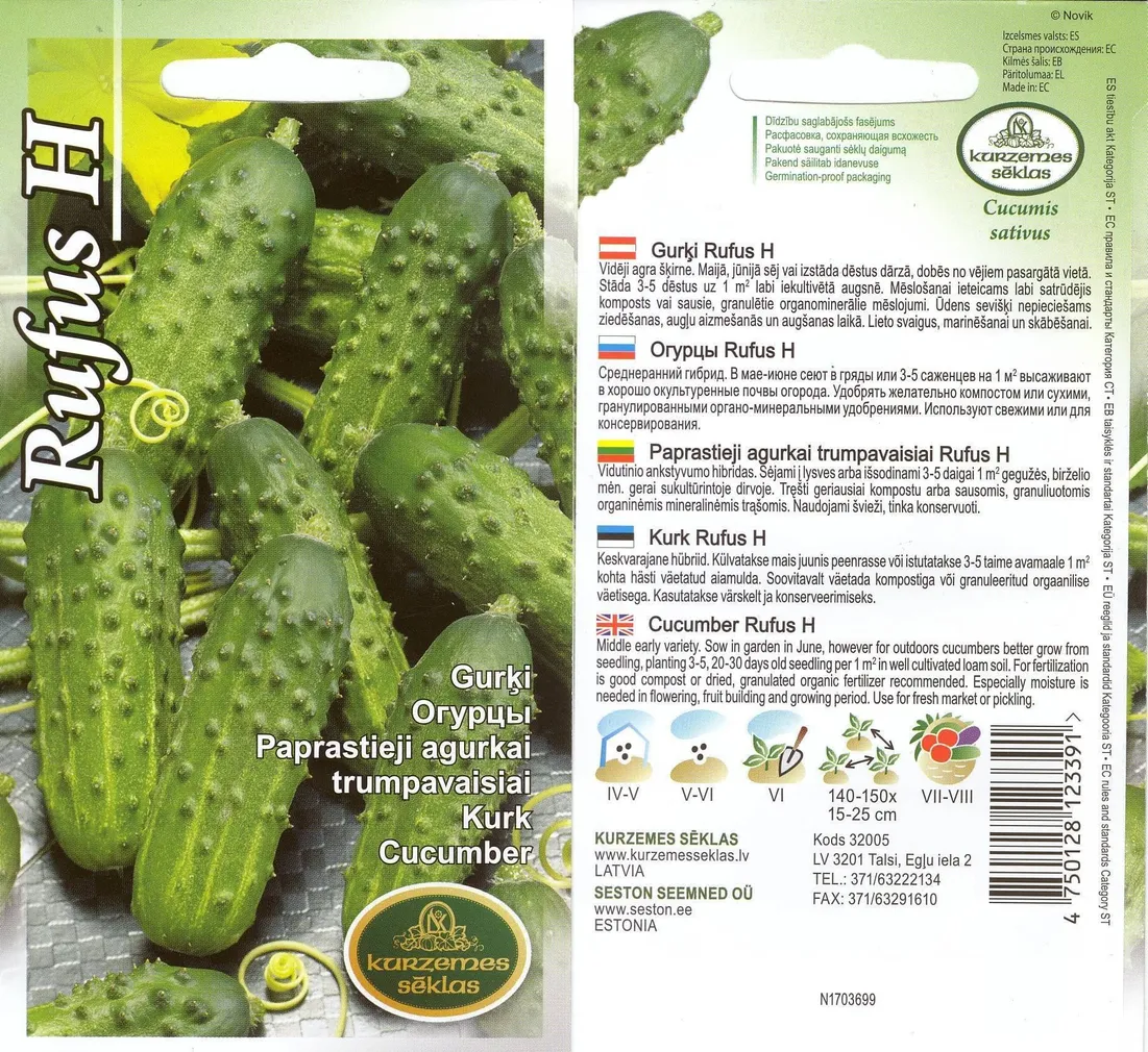 SEEMNED KURZEMES SEKLAS KURK RUFUS F1 AVAMAALE 1G