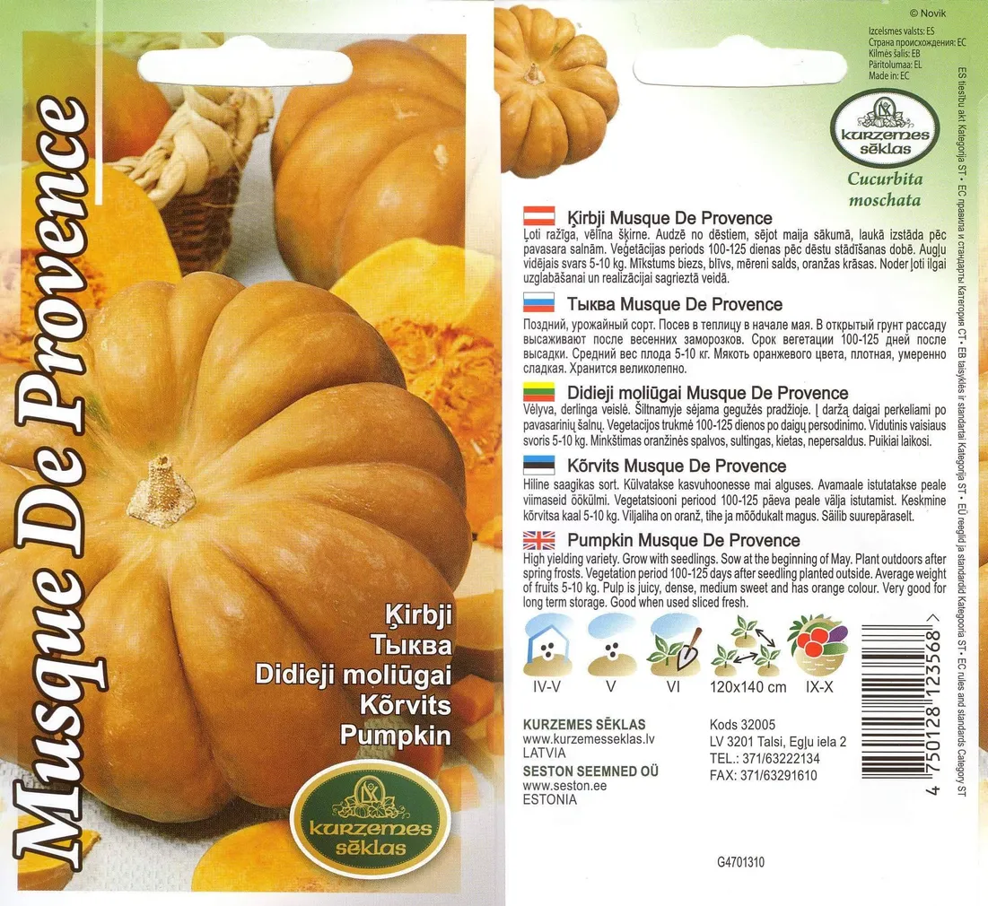 SEEMNED KURZEMES SEKLAS MUSKAATKÕRVITS MUSQUE DE PROVENCE 1G