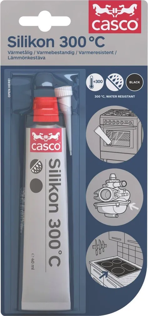 LIIM-SILIKON 300°C KUUMAKINDEL MUST 40ML