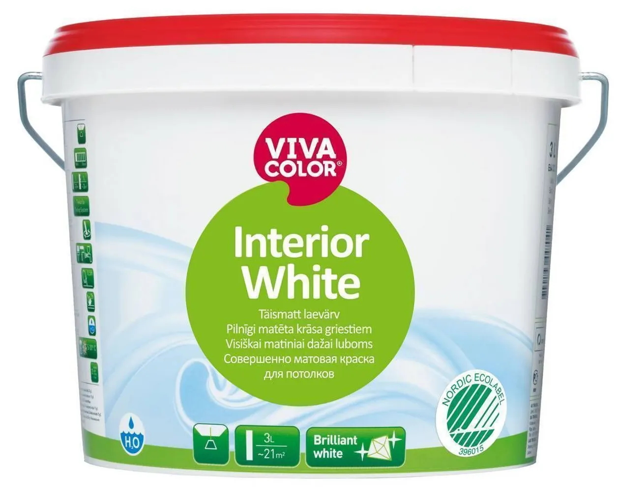 LAEVÄRV VIVACOLOR INTERIOR WHITE 3L VALGE TÄISMATT