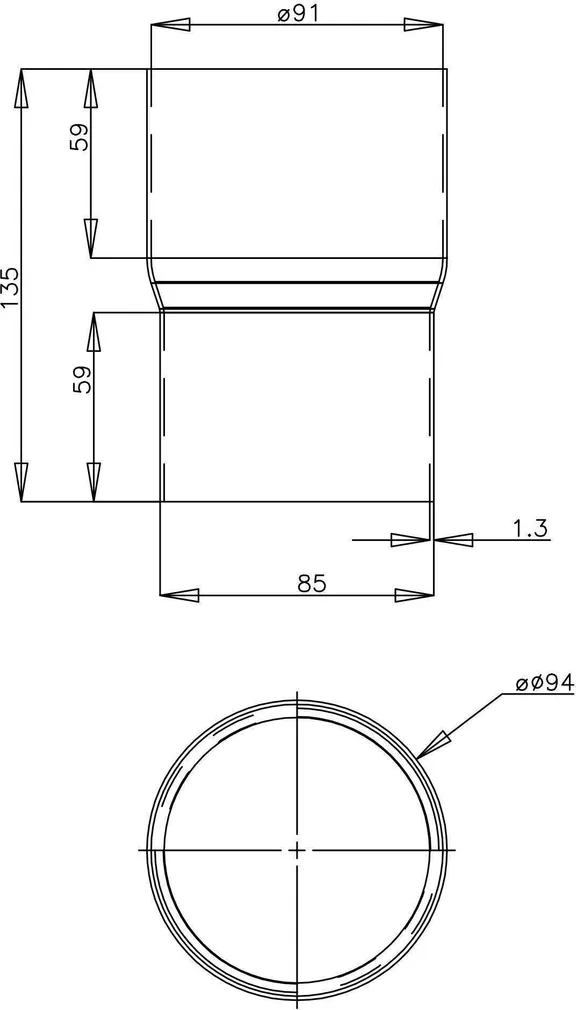 TORULIIDES PLASTMO 90MM PRUUN