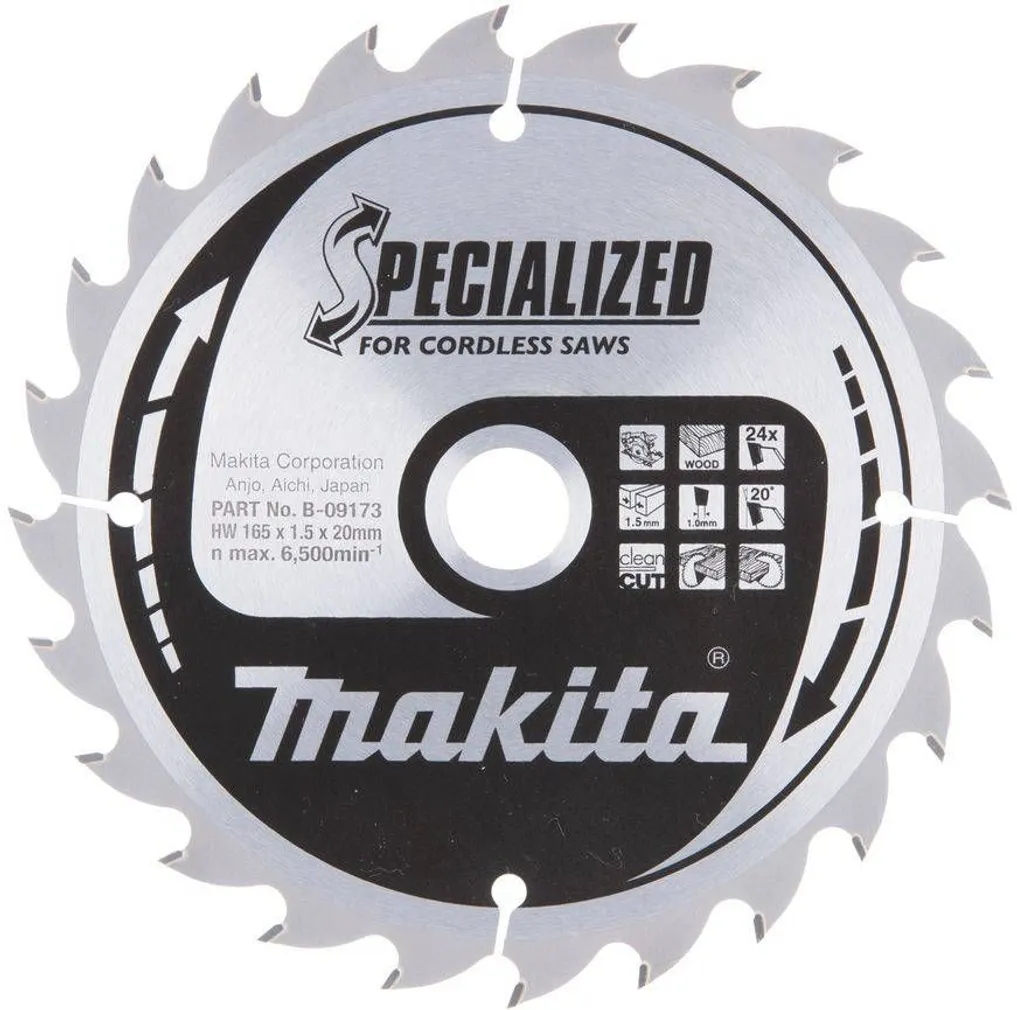 SAEKETAS MAKITA 165X20X1,5MM SPECIALIZED