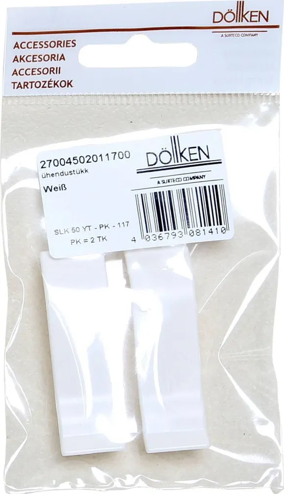 ÜHENDUSLÜLI DURI VALGE SLK50-117 2TK/PK