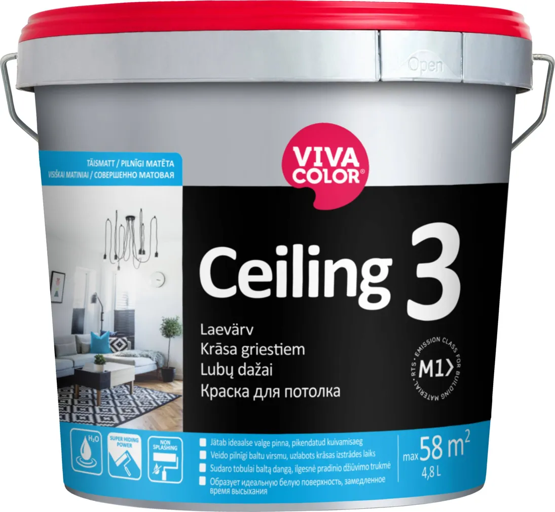 LAEVÄRV VIVACOLOR 3 4,8L VALGE TÄISMATT