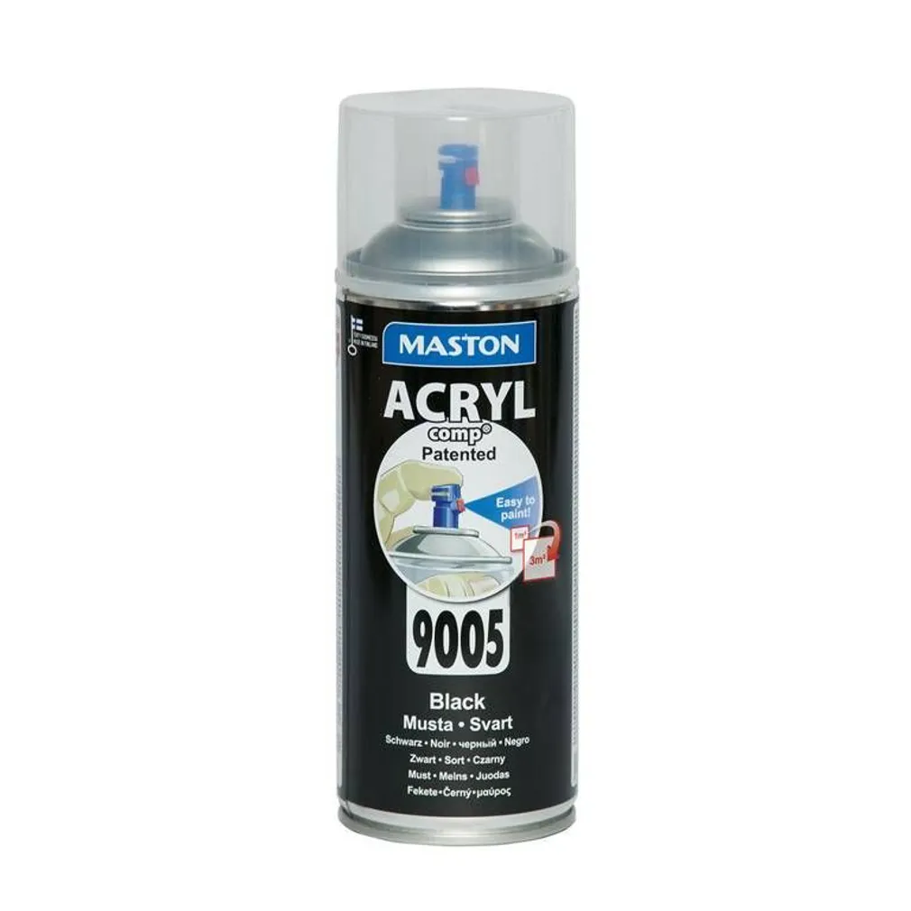 AEROSOOLVÄRV ACRYL JET BLACK 400ML
