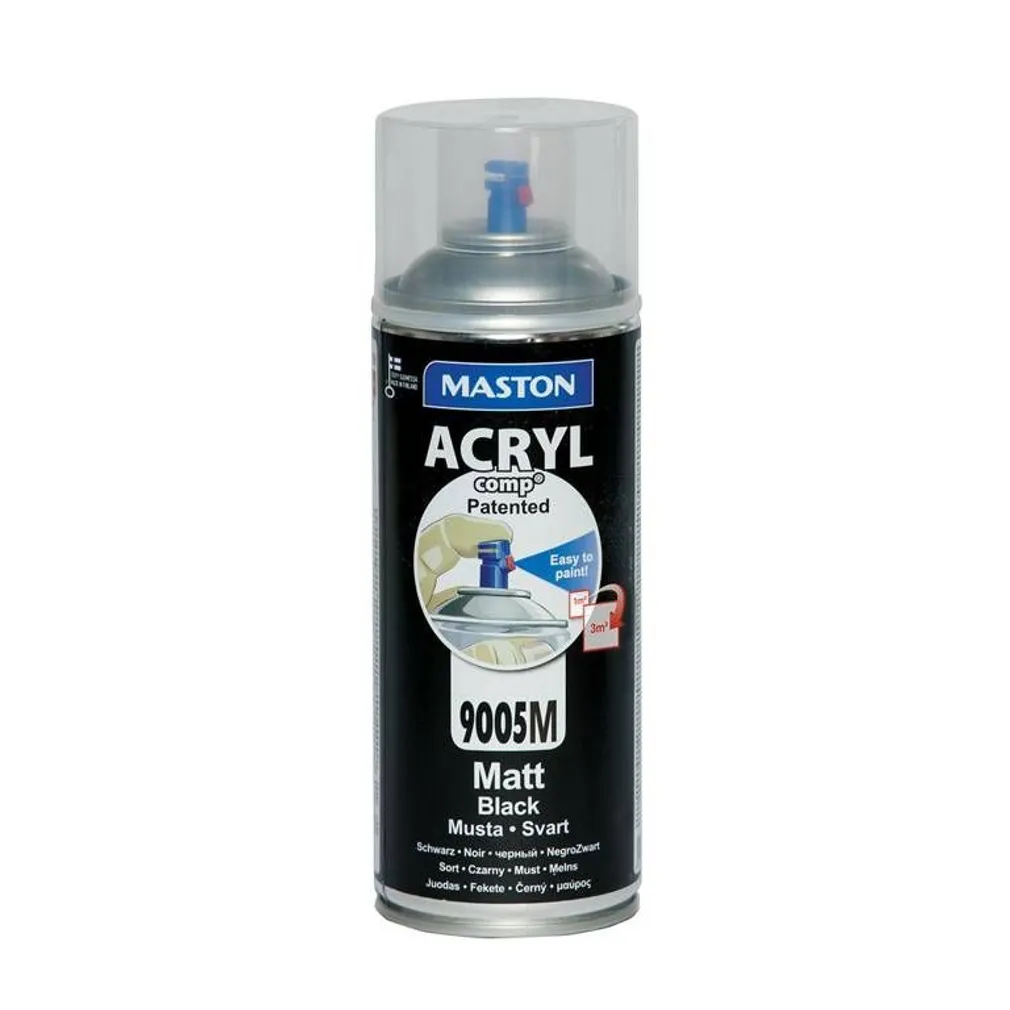 AEROSOOLVÄRV ACRYL JET BLACK MATT 400ML