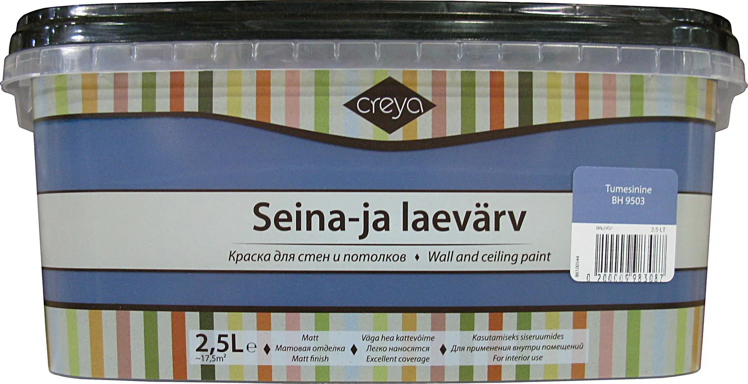 SEINA- JA LAEVÄRV CREYA 2,5L TUMESININE (BH 9503) MATT