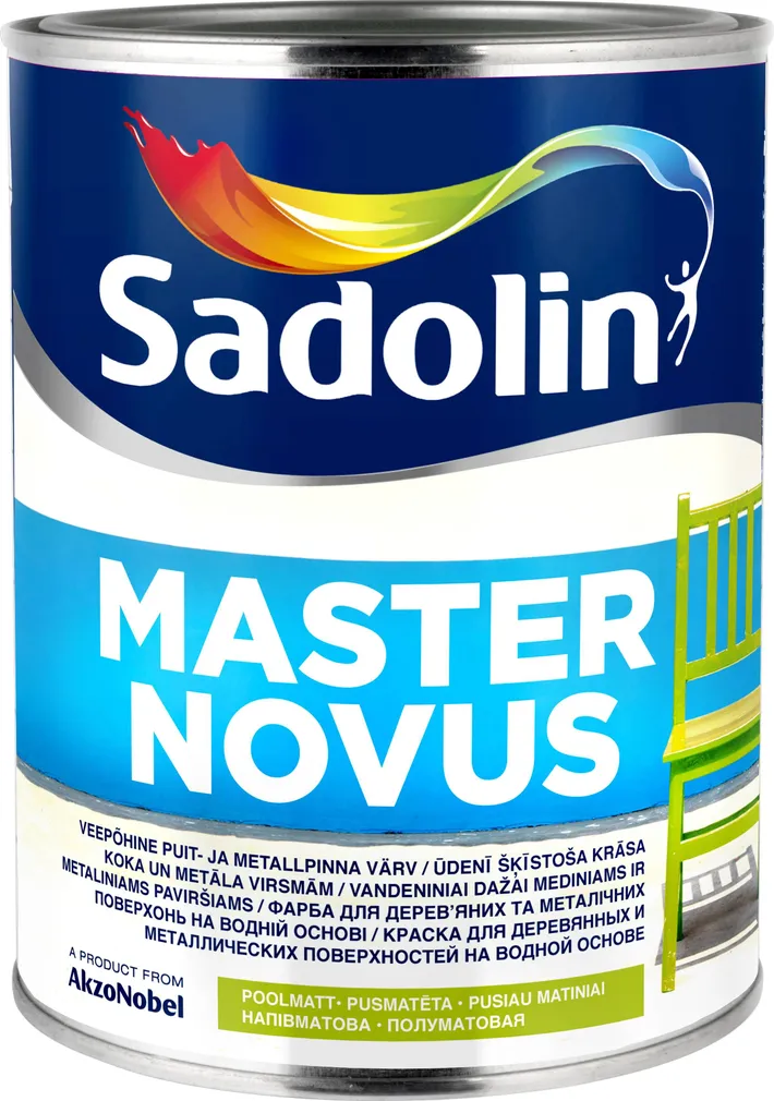 UNIVERSAALVÄRV SADOLIN MASTER NOVUS 1L VALGE POOLMATT