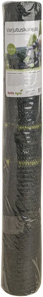 VARJUTUS- JA TUULETÕKKEKANGAS BALTIC AGRO 1,5X20M 30M² 42% 38G/M² MINIRULL