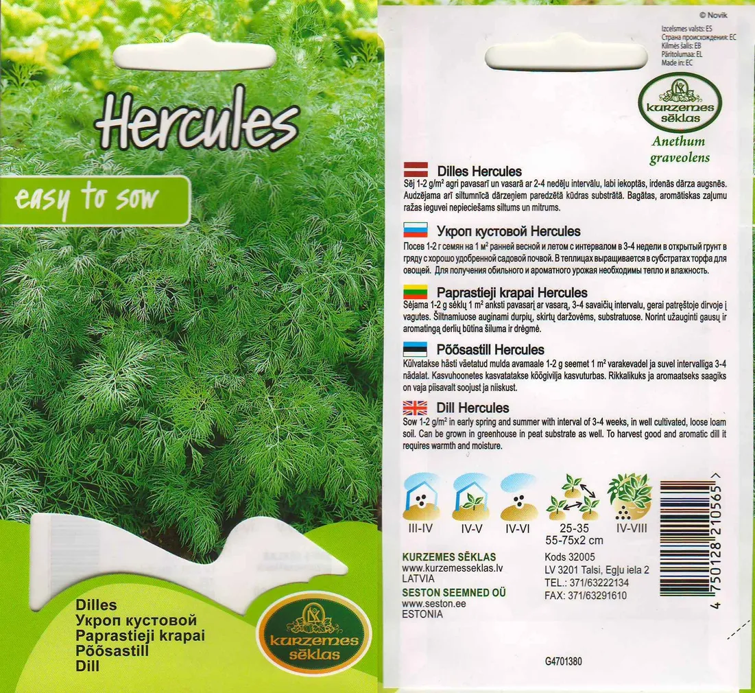 SEEMNED KURZEMES SEKLAS AEDTILL HERCULES 5G