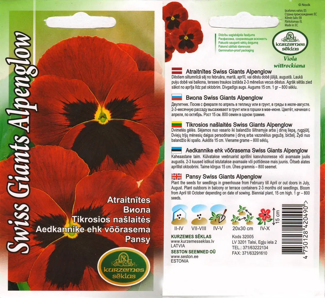 SEEMNED KURZEMES SEKLAS VÕÕRASEMA SWISS GIANTS ALPENGLOW 0,15 G