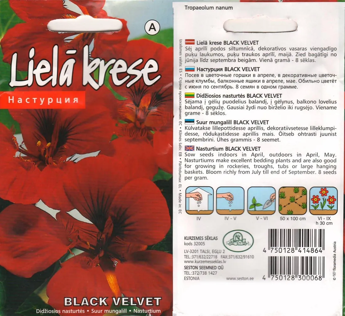 SEEMNED KURZEMES SEKLAS MUNGALILL BLACK VELVET 2 G