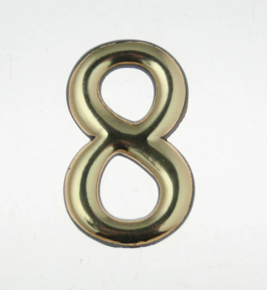 KORTERINUMBER 8 MESSING/PLASTIK