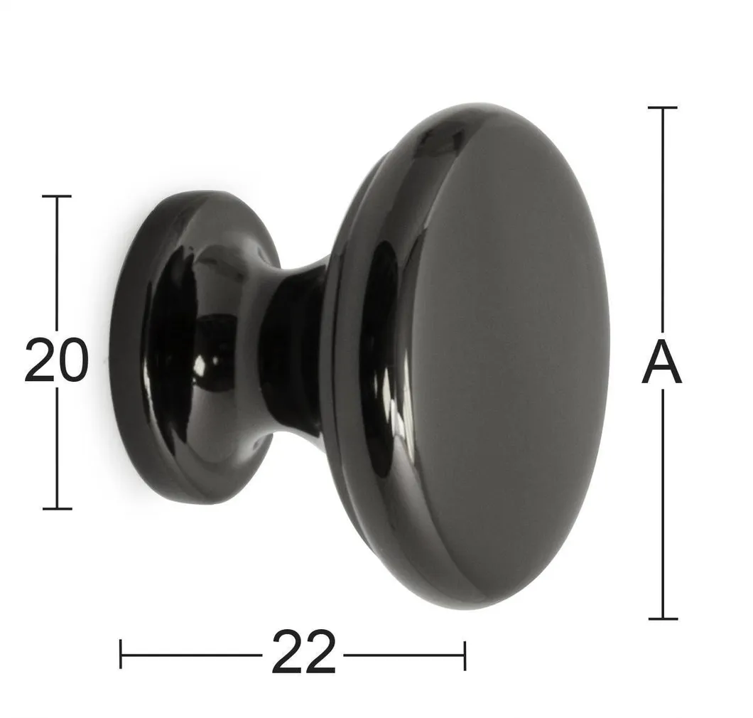 MÖÖBLINUPP ADRIAN 29MM MUST NIKKEL 1TK