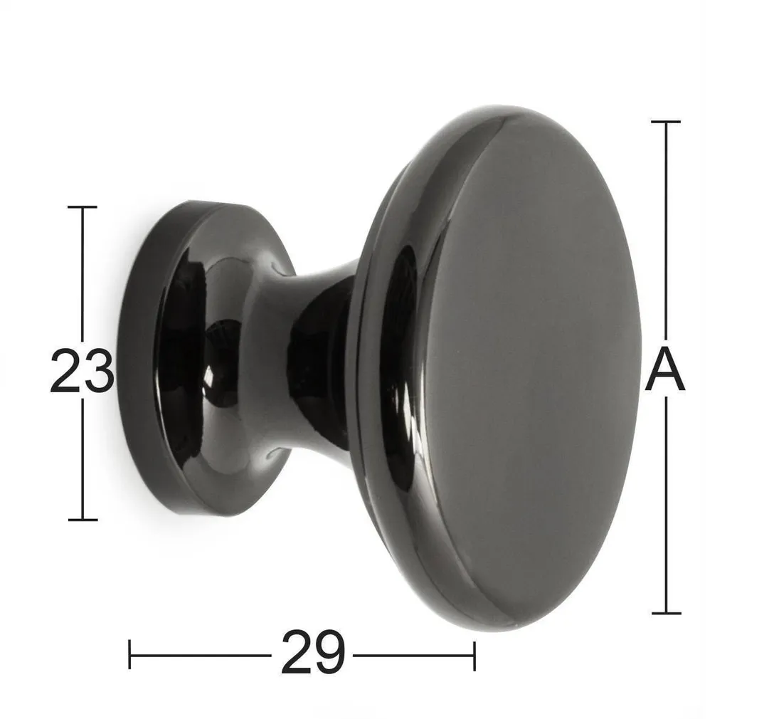 MÖÖBLINUPP ADRIAN 39MM MUST NIKKEL 1TK