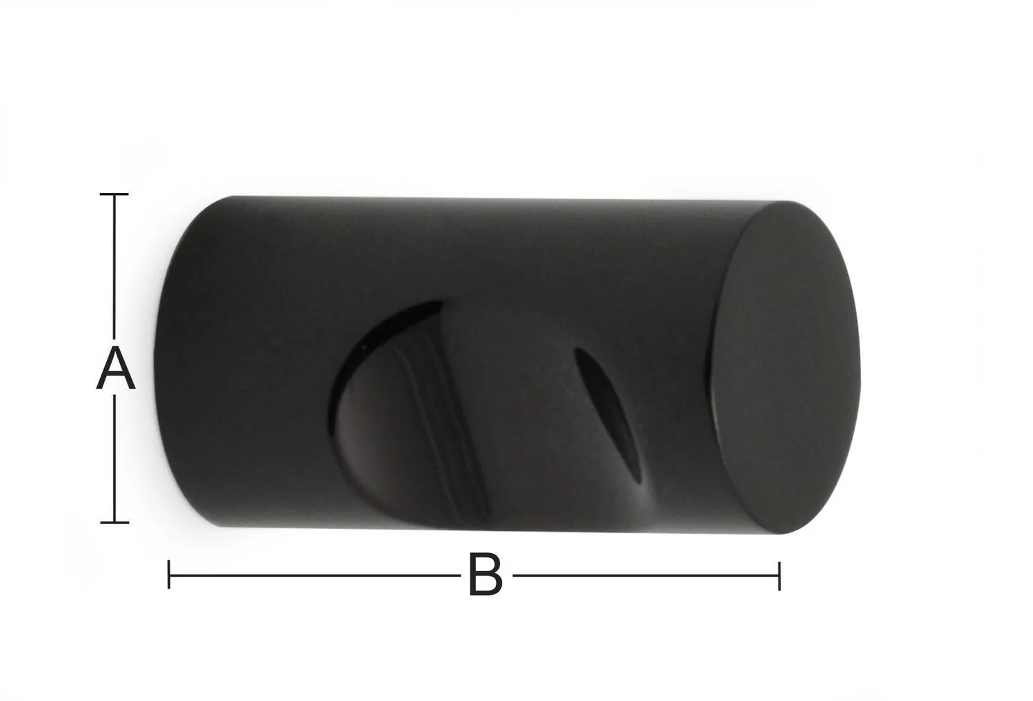 MÖÖBLINUPP ISAC 19MM MUST NIKKEL 1TK