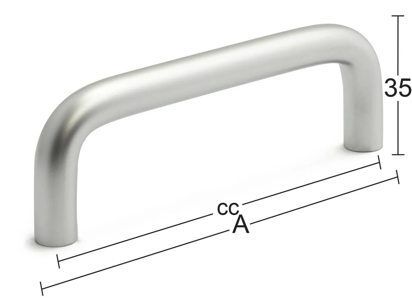 MÖÖBLIKÄEPIDE HANNA 96MM MATTKROOM 2TK