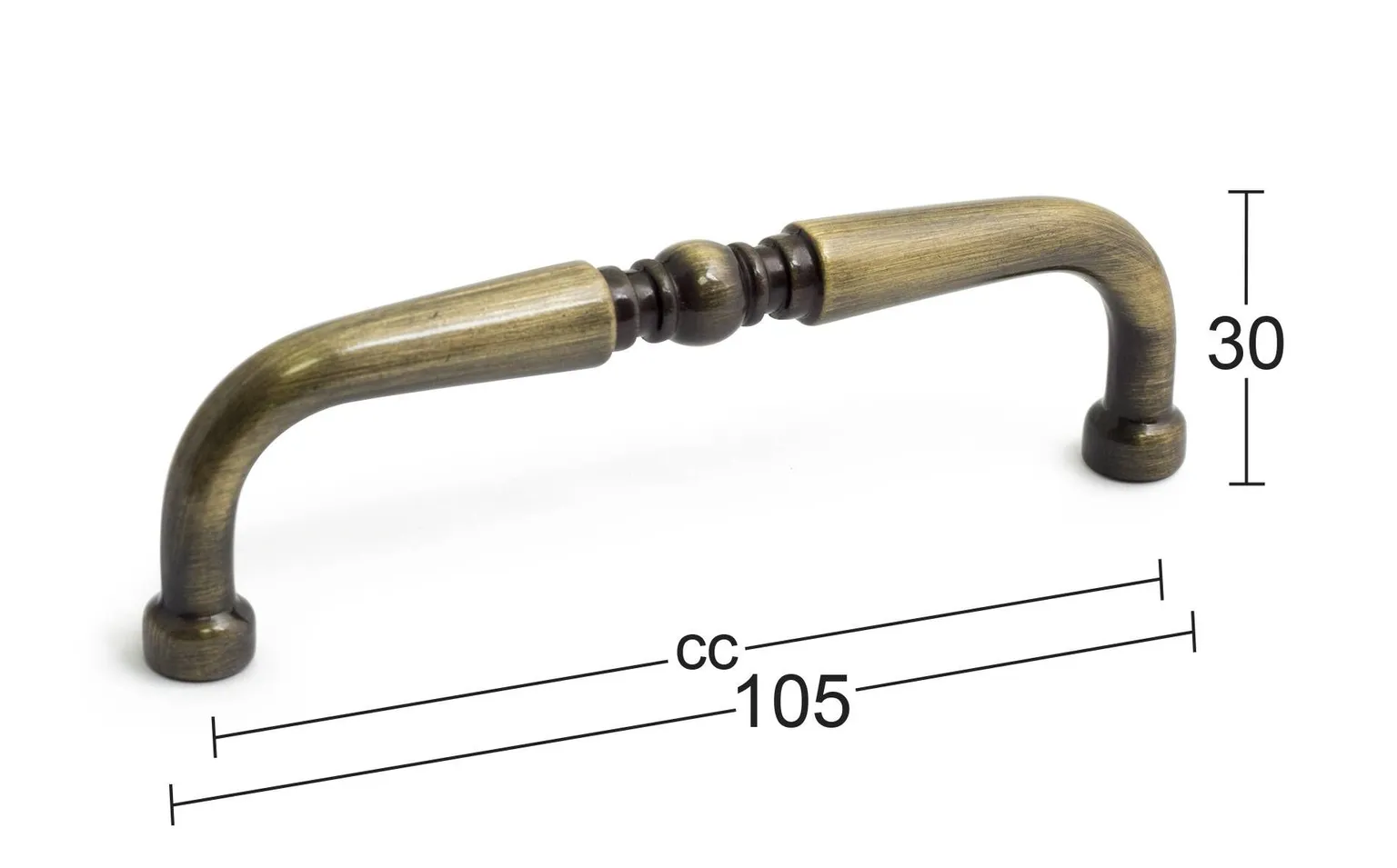 MÖÖBLIKÄEPIDE NANCY 96MM ANTIIK 2TK