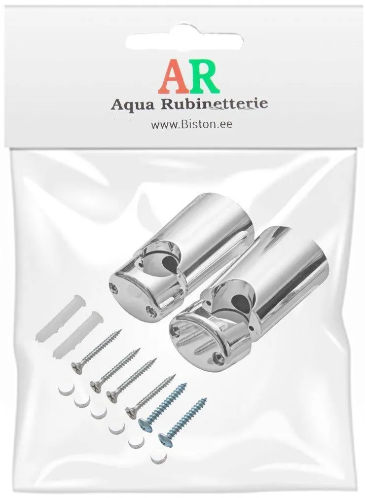 KÄTERÄTIKUIVATI KINNITUSKOMPLEKT AQUALINE 1" 2TK PLAST ABS KROOM