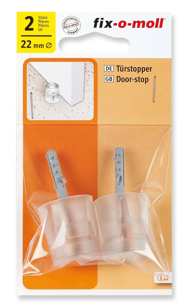 UKSESTOPPER KRUVIGA LÄBIPAISTEV 2TK 22MM Ø