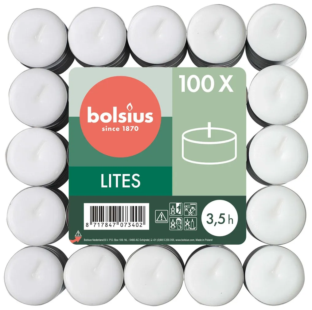 TEEKÜÜNAL BOLSIUS 3,5H VALGE 100TK PAKIS