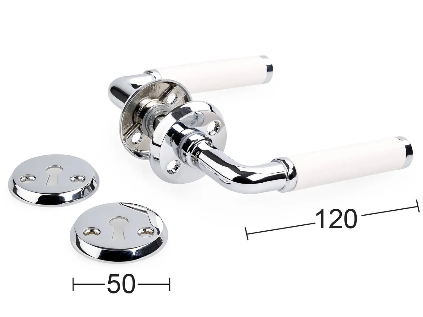 KÄEPIDE SISEUKSELE A384 VAL/KROOM