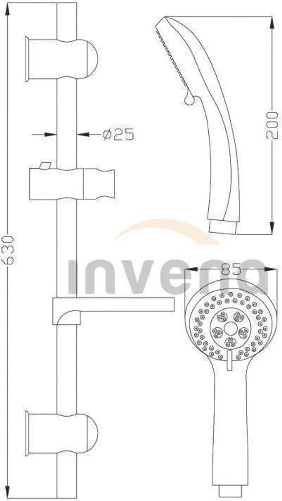 DUŠILIFT HIUMA 65CM DUŠIKOMPLEKTIGA