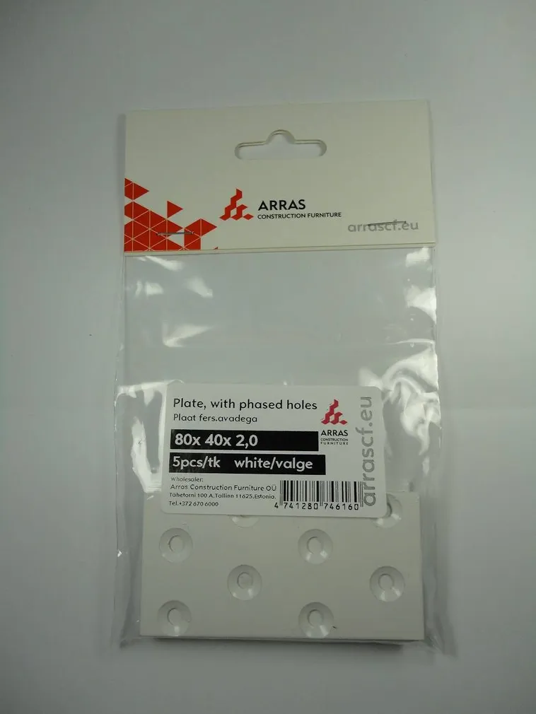 PLAAT 80X40X2,0 FERS.VALGE 5TK