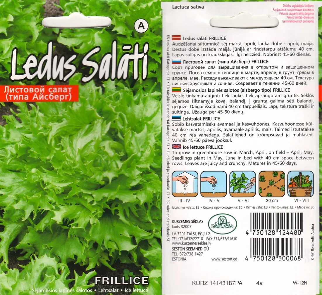 SEEMNED KURZEMES SEKLAS LEHTSALAT FRILLICE 0,1G