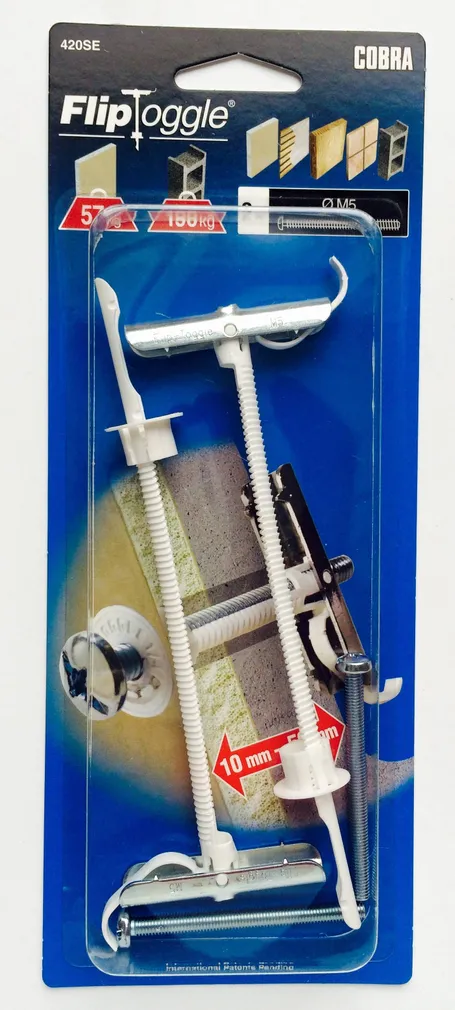 ANKUR KIPSPLAADI FLIPTOGGLE 5.0 X 64MM 2TK PAKIS