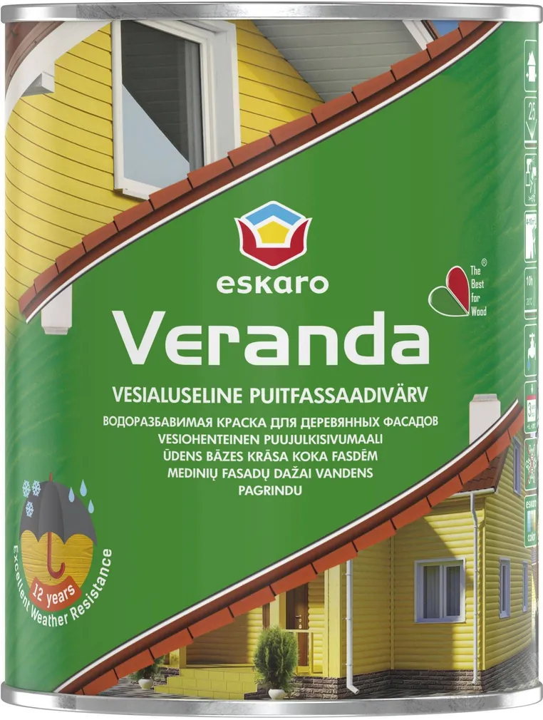 PUITFASSAADIVÄRV ESKARO VERANDA 0,92L PUNANE POOLMATT