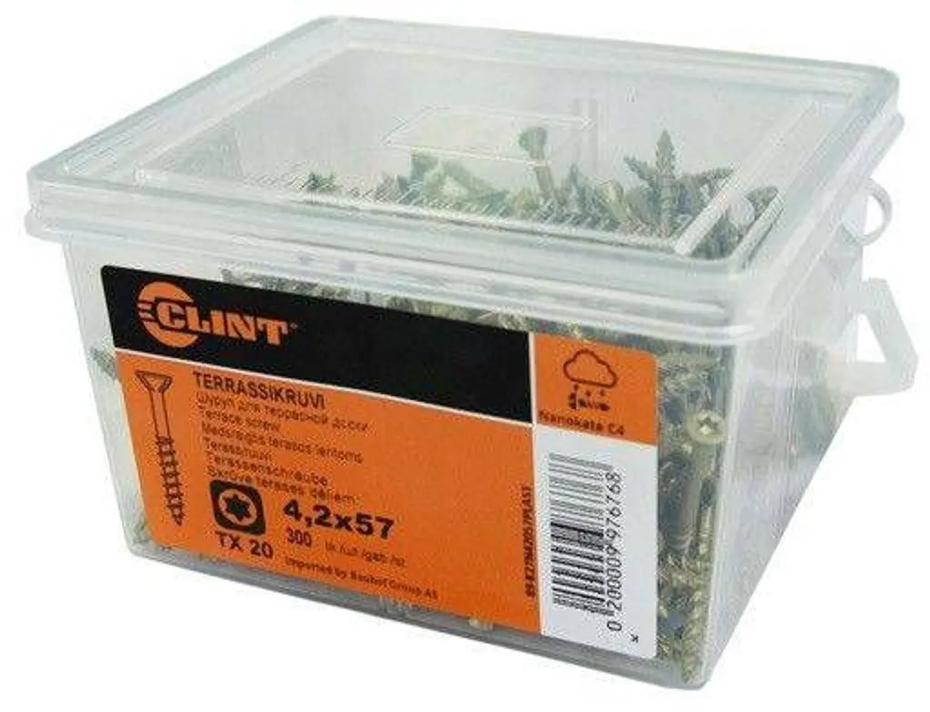 TERRASSIKRUVI 4,2X57/26MM NANOKATE C4 300TK PL