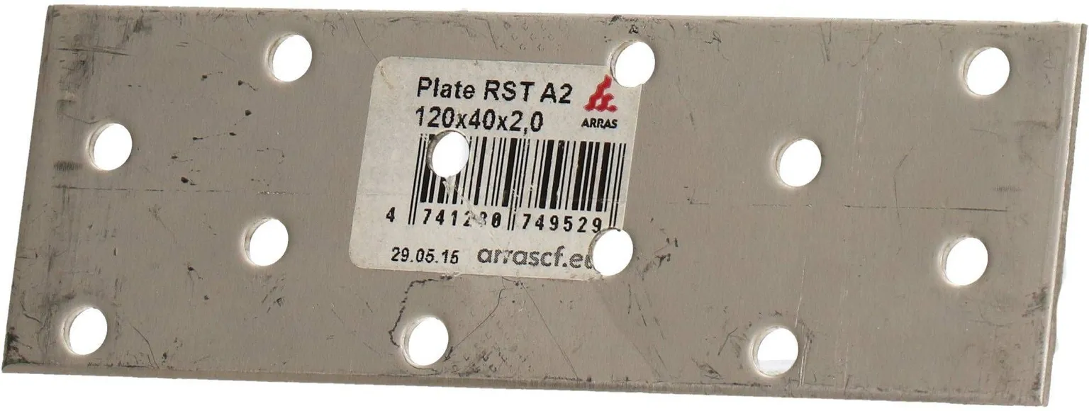 NAELUTUSPLAAT 40X120X2,0 ROOSTEVABA A2