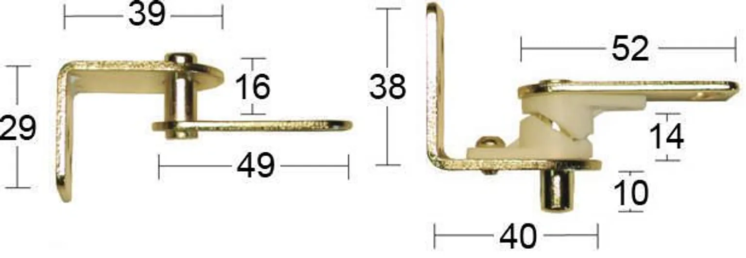 LIIGENDUKSE HINGED TERAS/MESSING