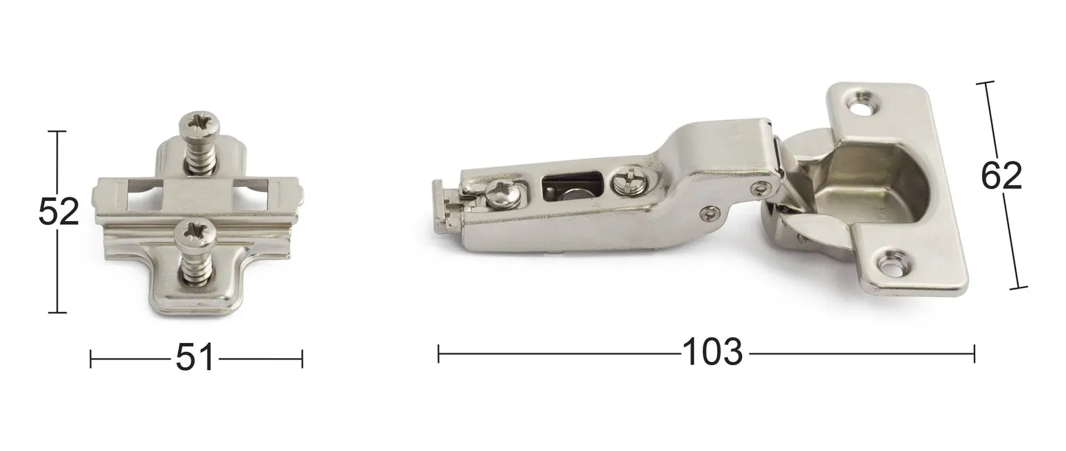MÖÖBLIHINGED 110° ISESULGUV, NIKELDATUD 560