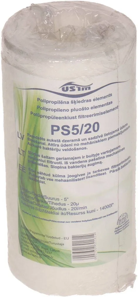 FILTRIELEMENT 5" PP-MIKROKIUD 20 MIKROMEETRIT