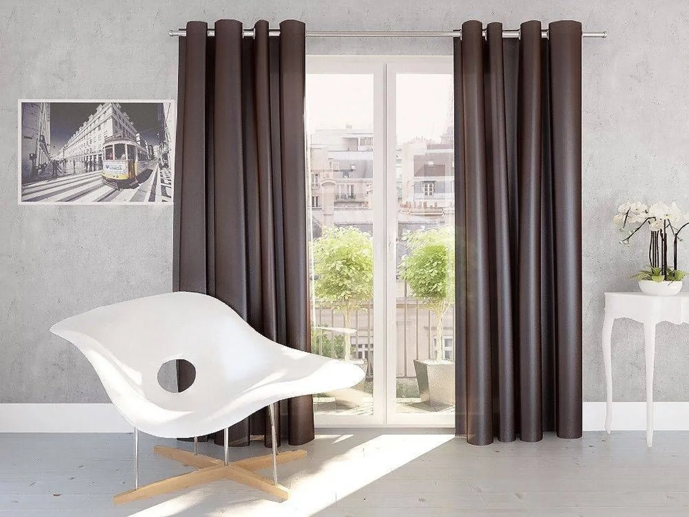 KARDIN SPLENDID SILK ÖÖSIDEGA 140X245CM PRUUN PIMENDAV