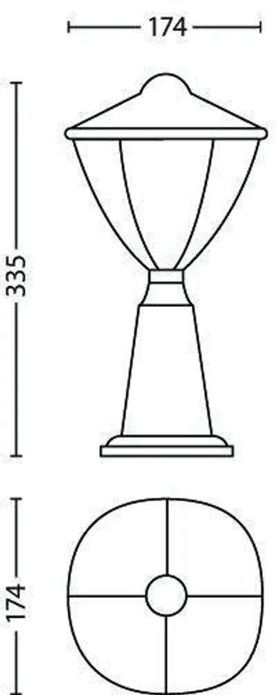 VÄLISVALGUSTI PHILIPS ROBIN LED 4,5W POST 335M VALGE