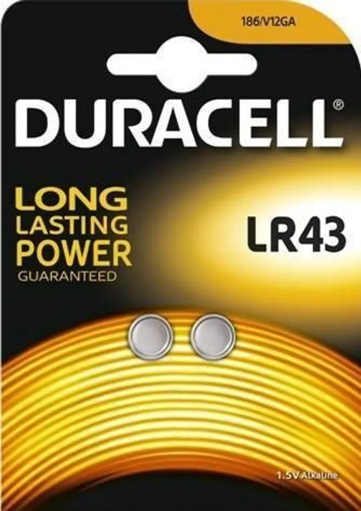PATAREI DURACELL LR43 2-PAKK