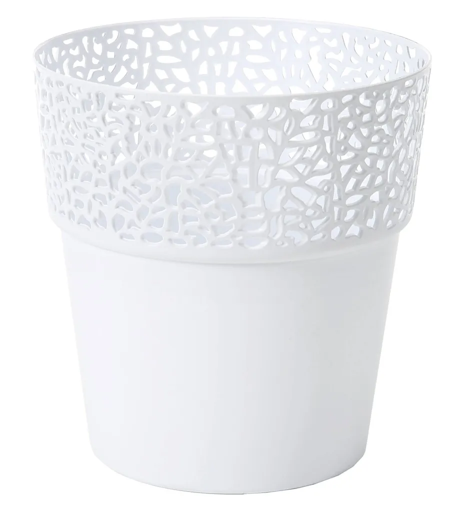 LILLEPOTT ROSA Ø14,5CM VALGE PLASTIK