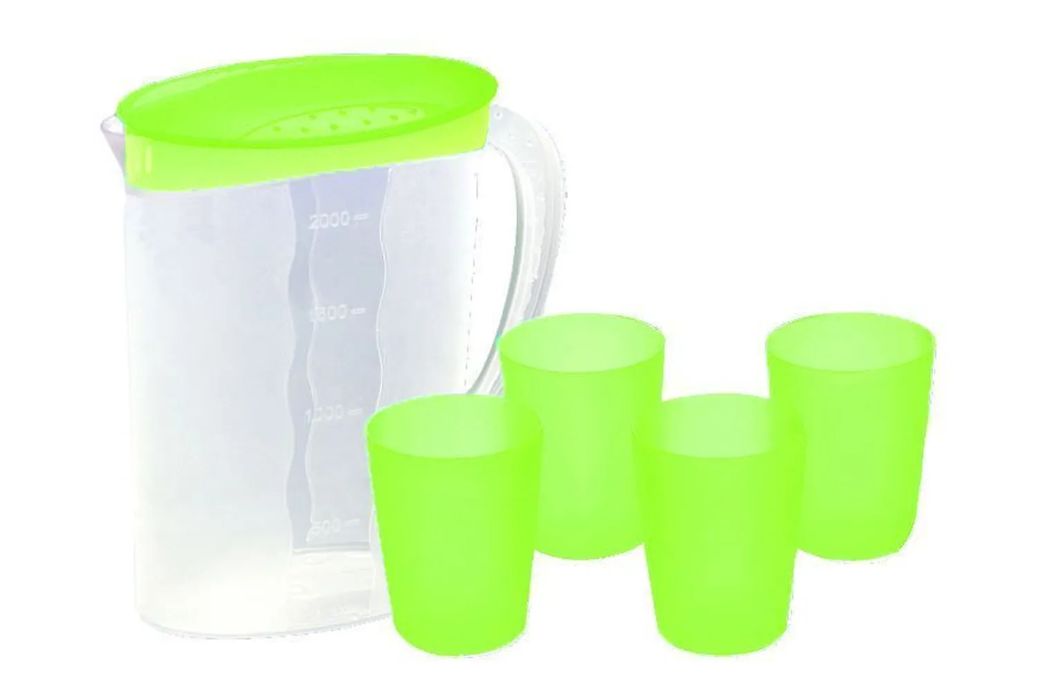 KANN KAANEGA 2 L + 4 JOOGITOPSI,ROHELINE,PLASTIK