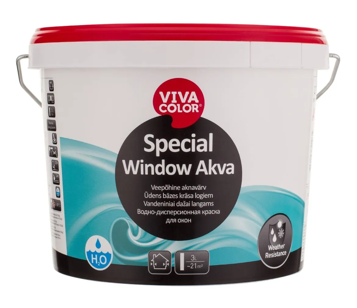 AKNAVÄRV VIVACOLOR SPECIAL WINDOW AKVA 2,7L VALGE POOLLÄIKIV