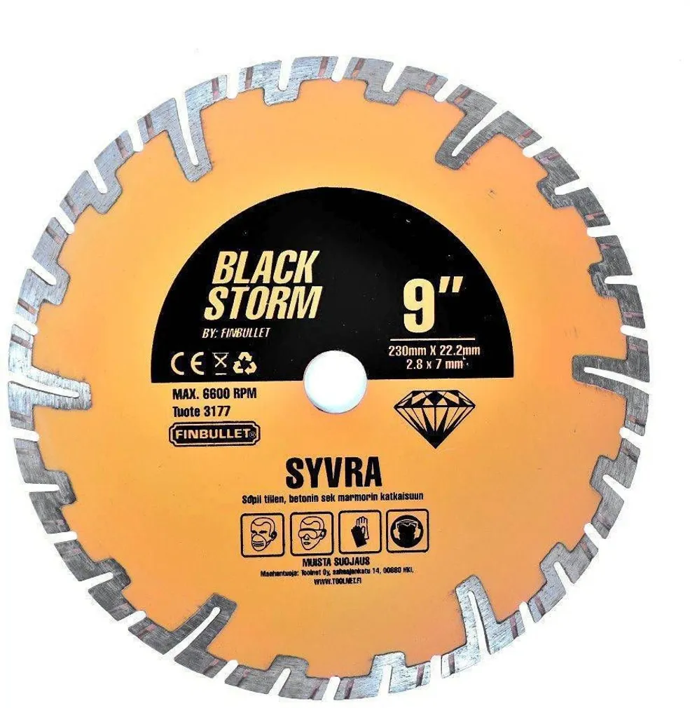 TEEMANTKETAS FINBULLET 230*2,6*7*22MM SAMURAI