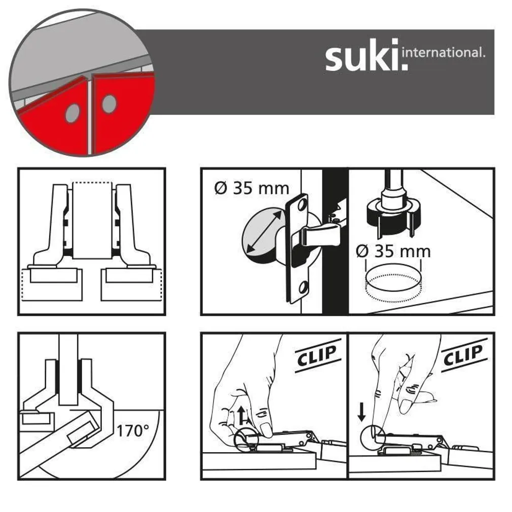 HINGED CILP+VEDRU 35MM 170° POOLPEALE