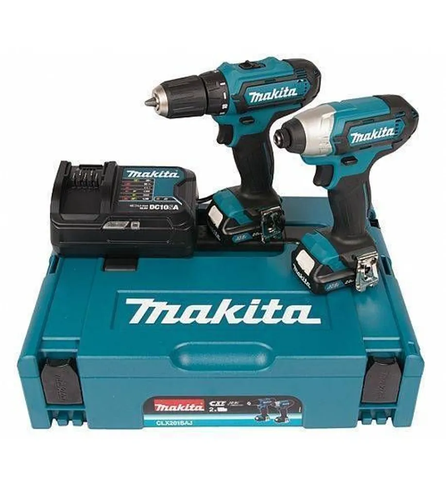 AKUTRELLI JA -LÖÖKKRUVIKEERAJA KOMPLEKT MAKITA COMBOKIT CLX201SAJ 10,8V 2X2,0AH