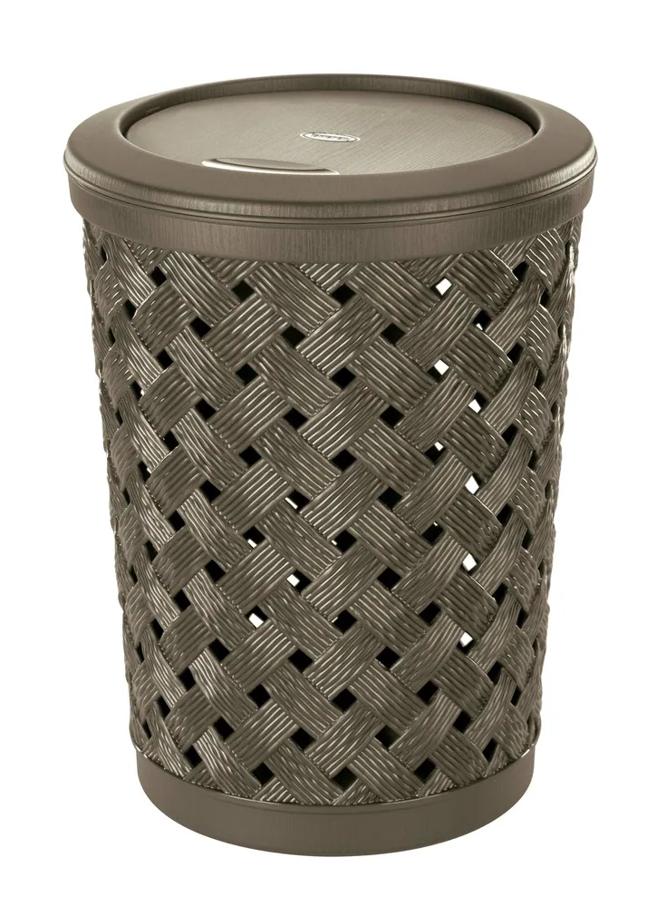 PRÜGIKAST ÜMAR KAANEGA ARIANNA 12 L, D.25,6XH.34CM TUMEPRUUN PLASTIK