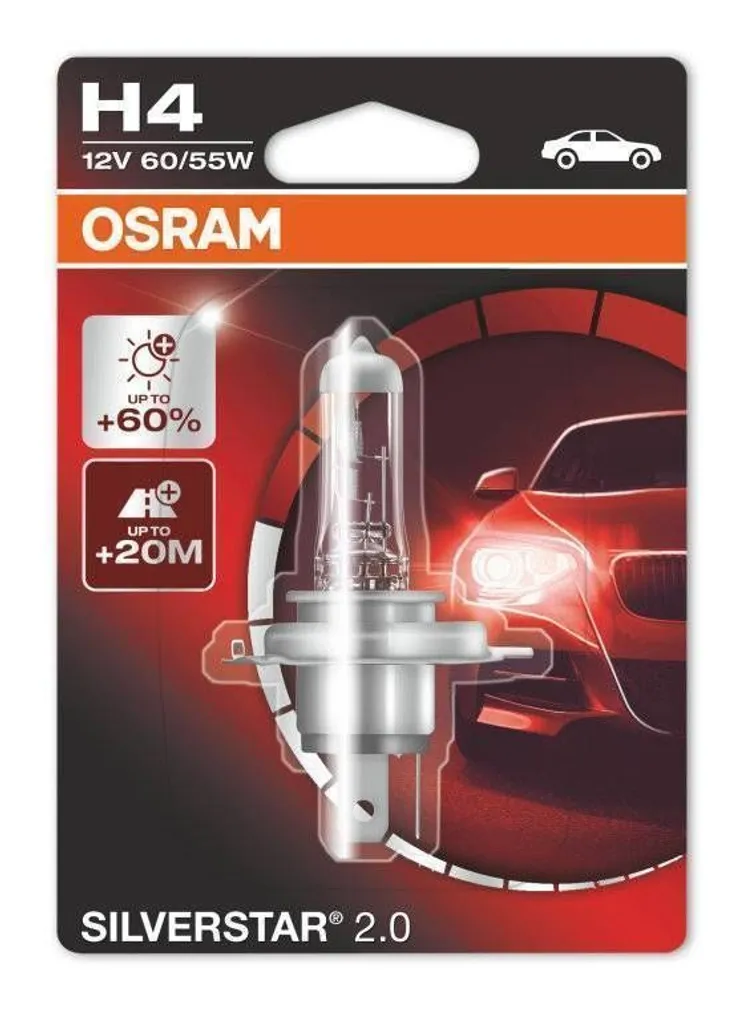 AUTOPIRN SILVERSTAR H4 60/55W 12V P43T BLI1DK