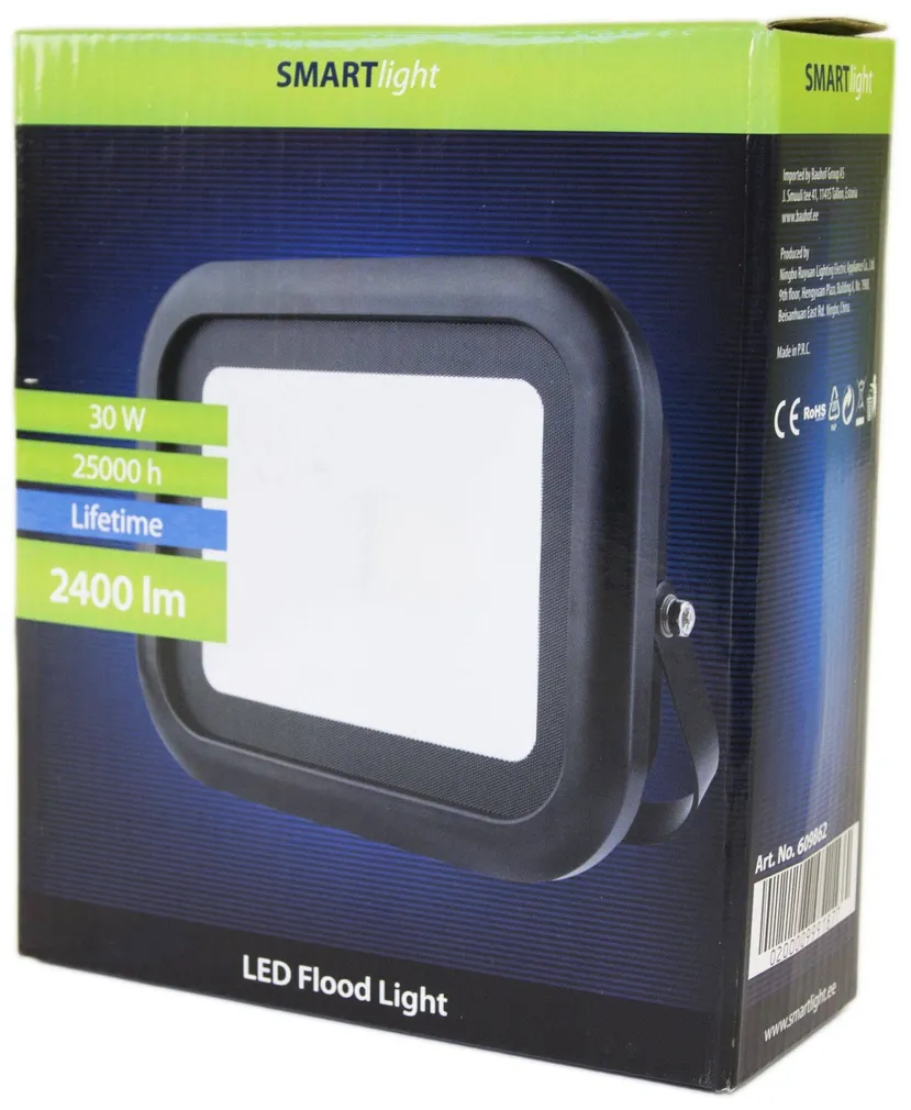 LED PROŽEKTOR 30W 2400LM 120° 6500K SLIM2 SMARTLIGHT